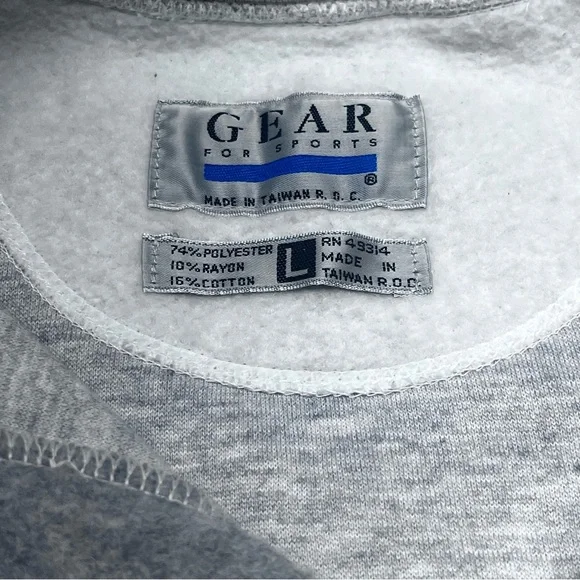 BP Vintage Gear For Sports White and Gray Crewneck Sweater - Picture 5 of 11